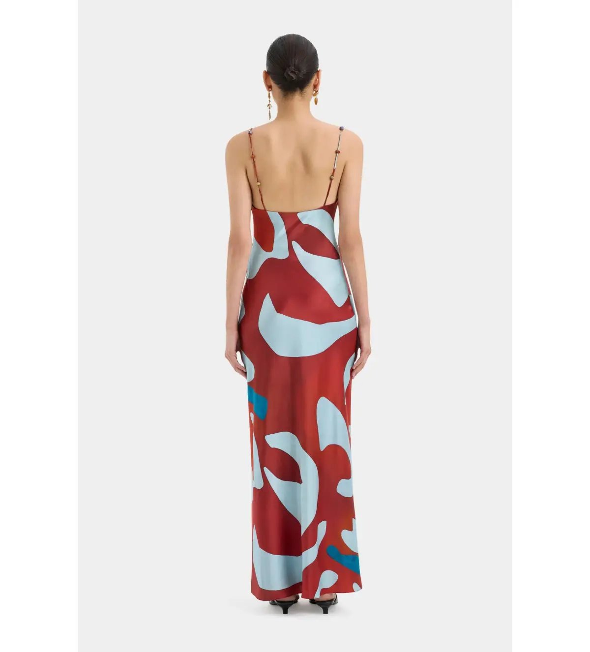 Sir The Label Frankie Slip Maxi Dress in Ruby Reflection Size AU 6 photo 4