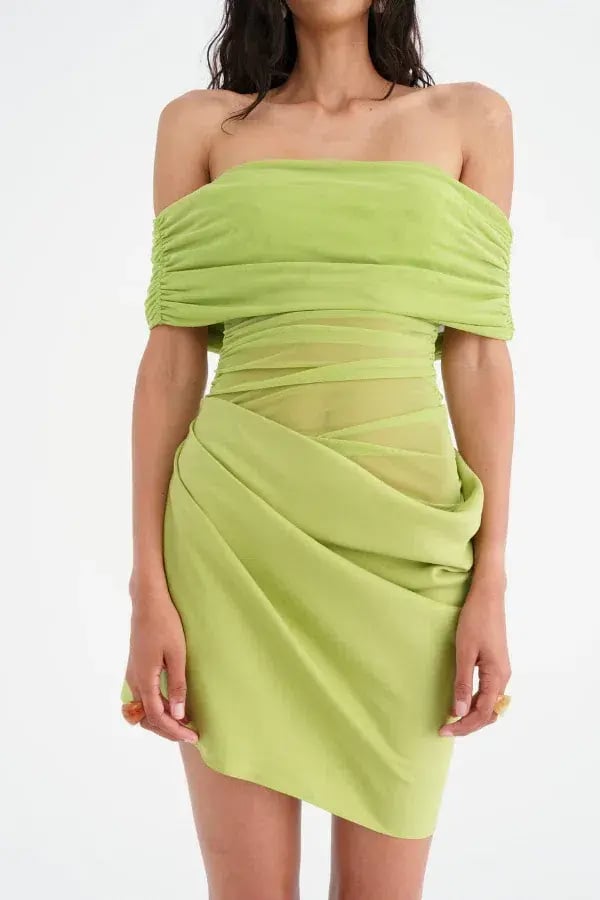 Benni Nico Off Shoulder Mini Dress Apple Size S / AU 8 photo 2