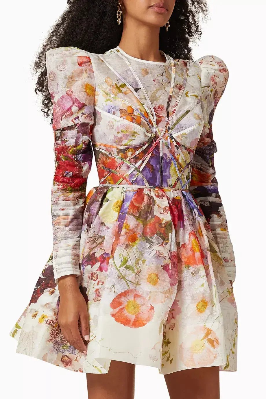 Zimmermann Prima Panelled Mini Dress Multi Floral Size 3 (AU 12-14) photo 2