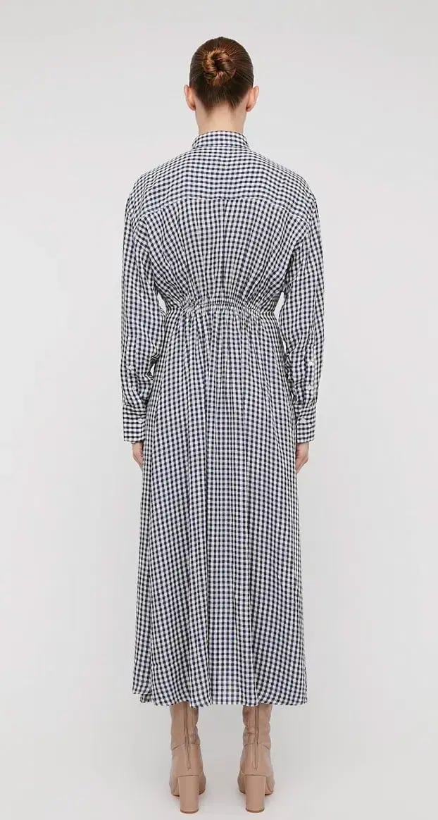 Scanlan Theodore Gingham Shirtdress Print Size 8 photo 3