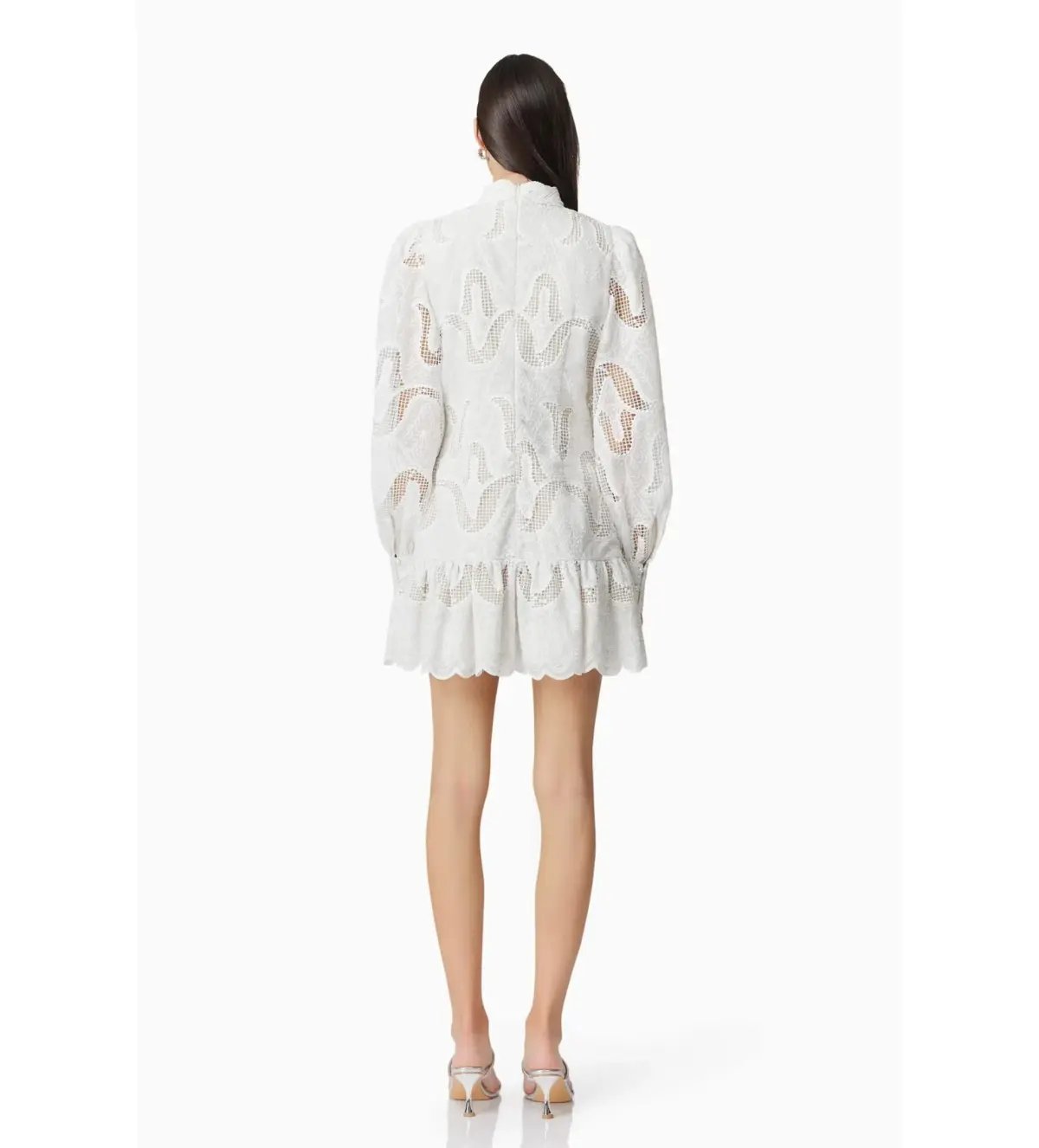 Elliatt Eliza Long Sleeve Mini Dress White Size AU 8 photo 4