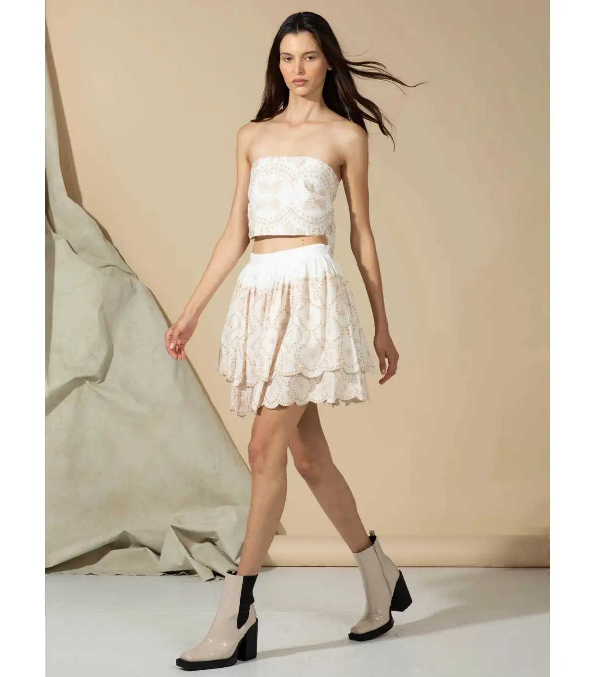 Orchid Top and Skirt Set White Size AU 10 photo 2