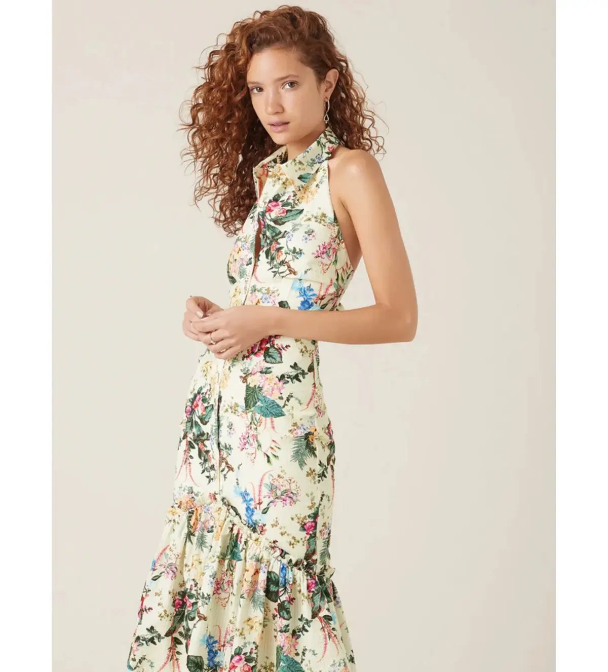 Tigerlily Kalani Midi Dress in Lemon Size AU 10 photo 3