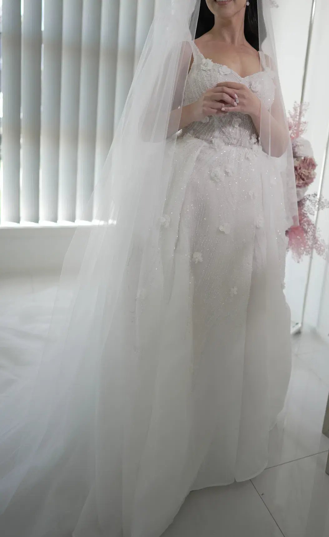 Pallas Couture Inspired Wedding Dress White Size 8 photo 3