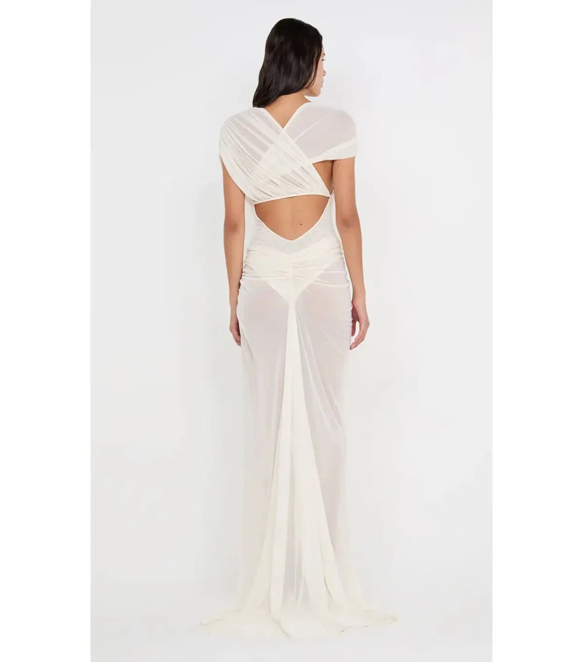 Bec & Bridge Leia Drape Maxi Gown Buttercream Size AU 10 photo 2