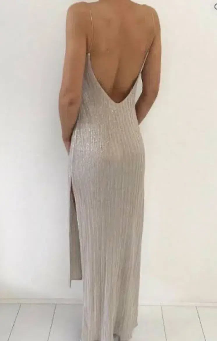 Natalie Rolt Dion Dress in Champagne Size 6 photo 2