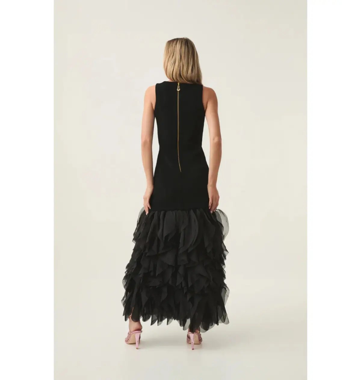 Aje Elations Knit Maxi Dress Black Size AU 8 photo 3