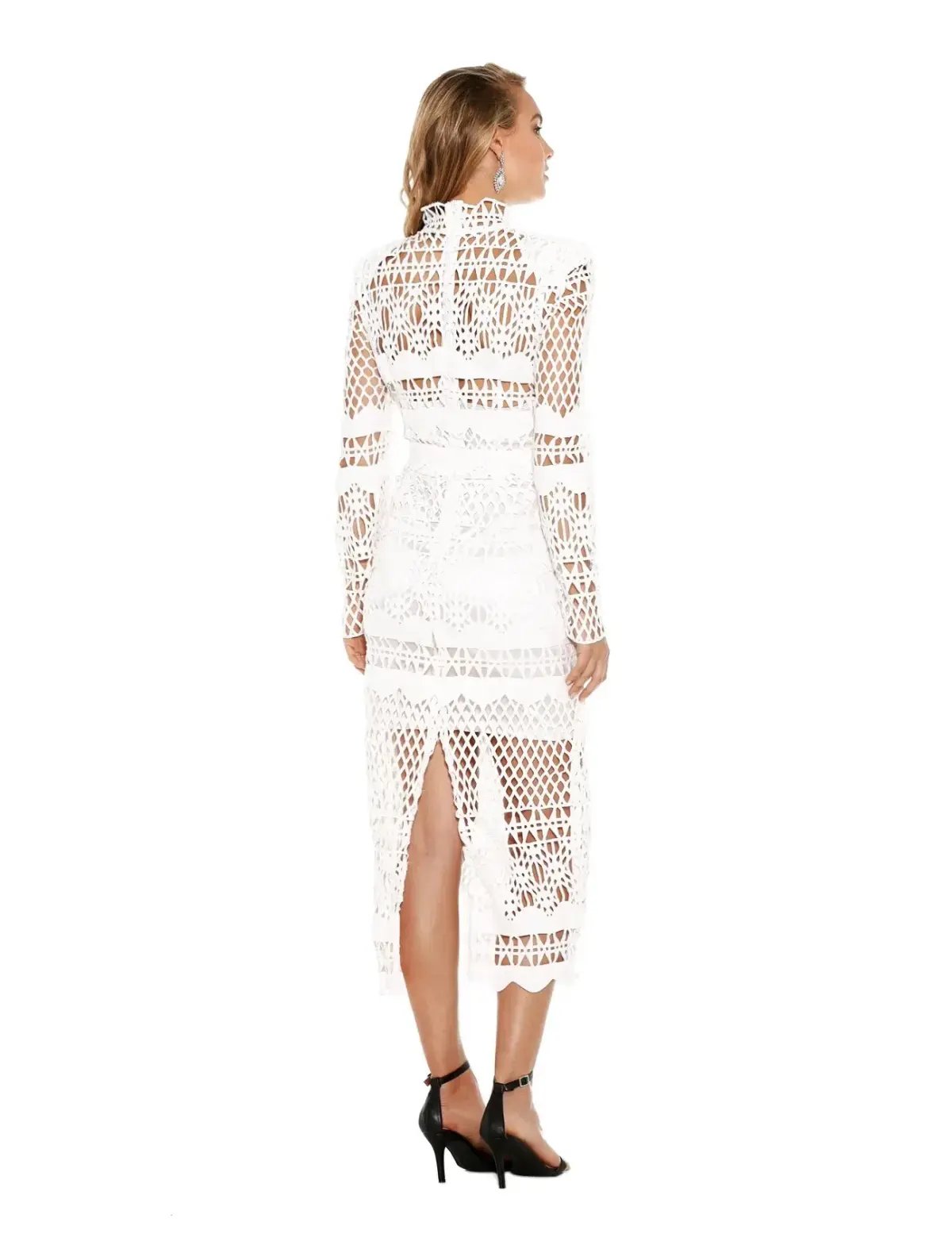 Asilio A Love Like That Cutout Midi Dress White Size 6 photo 2