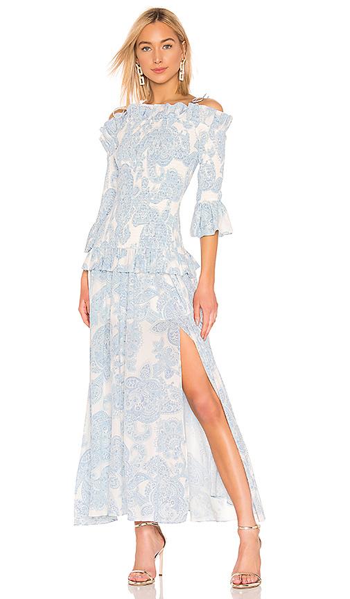 Thurley Golden Hour Dress in Blue bell Multi Size 8 photo 6