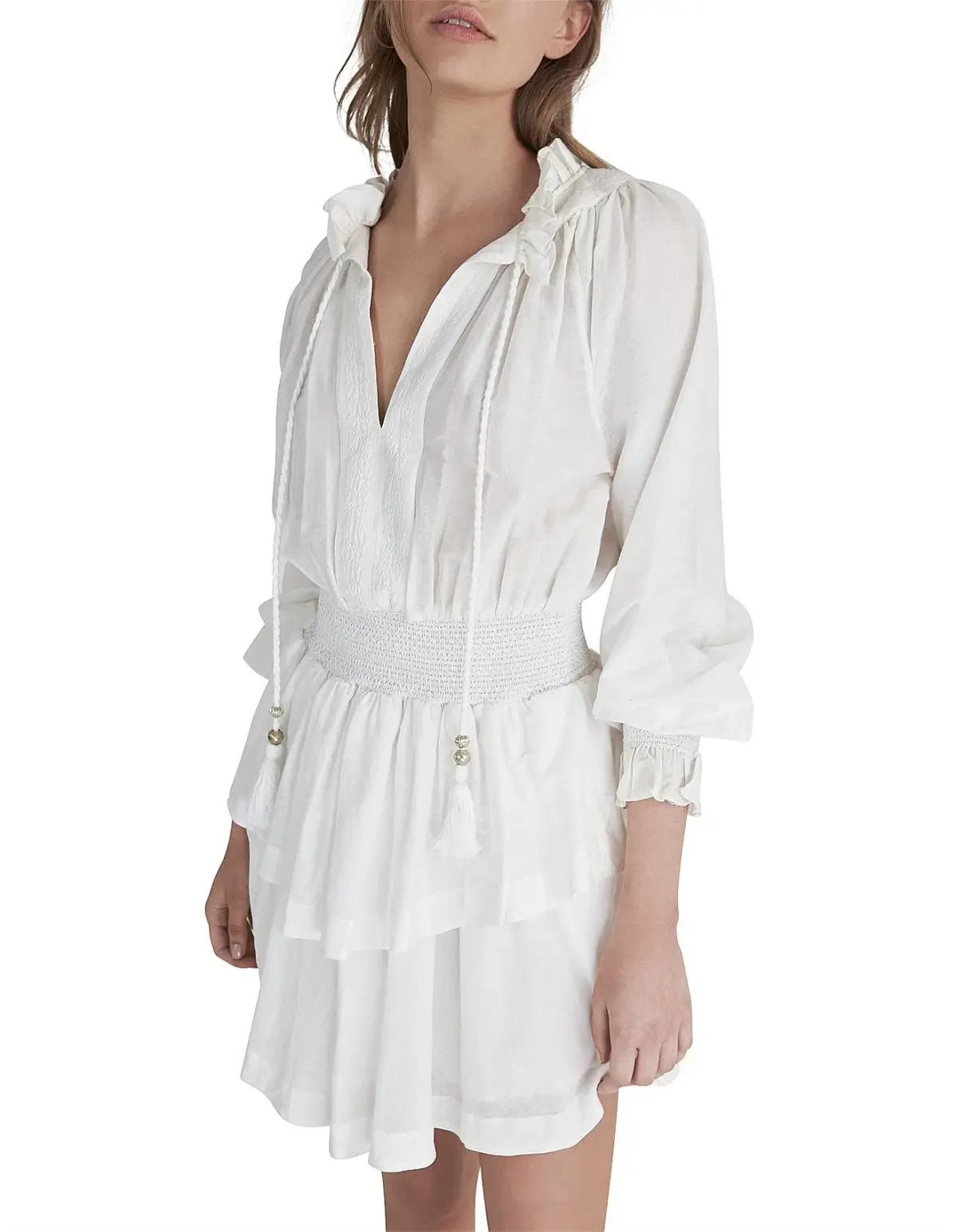 Aje Aegina Mini Dress White Size 10 photo 2