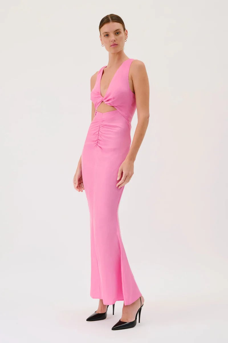 SUBOO JASPER SLEEVELESS TWIST FRONT MAXI DRESS - PINK photo 2