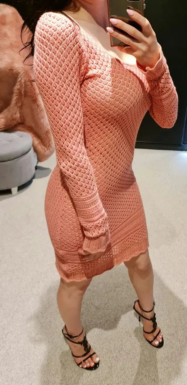 Spell & The Gypsy Atlantic Crochet Mini Dress Pink Size 6 photo 8