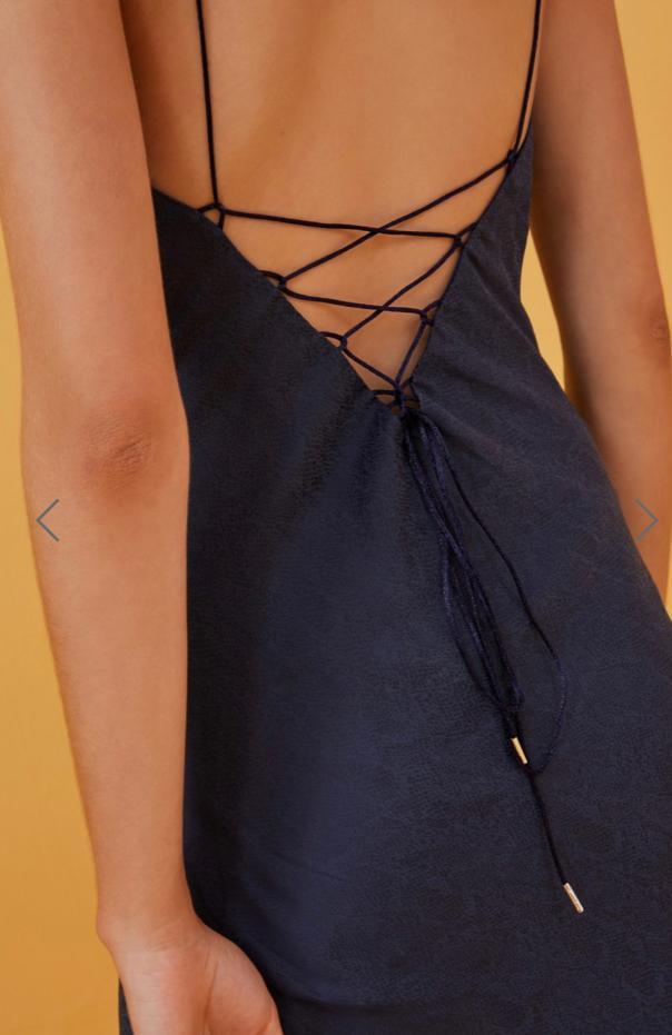 Finders Keepers Eve Midi Dress Navy Size XXS / AU 4 photo 3
