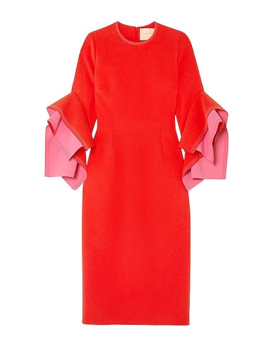 Roksanda Duo Tone Red Pink Ronda Midi Dress photo 3
