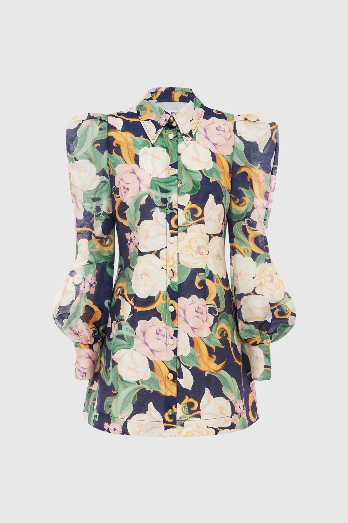 LEO LIN LANA STRUCTURED SHOULDER MINI DRESS - ADORN PRINT IN VIRTUE photo 3