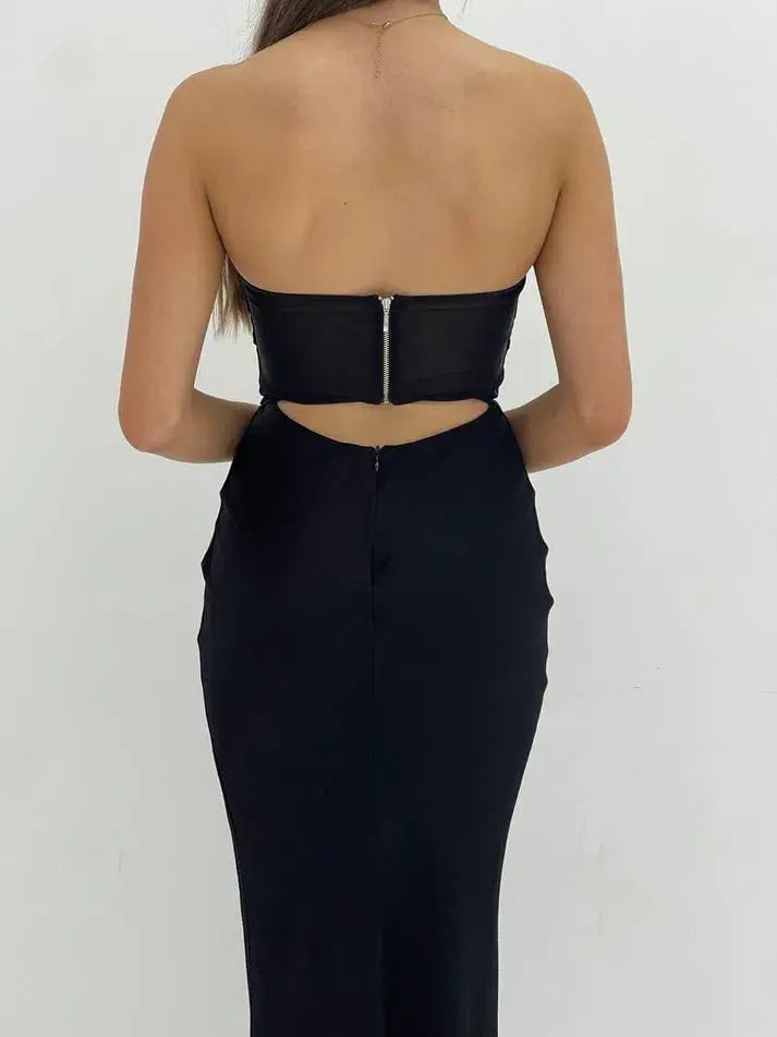 Bec + Bridge Halle Strapless Gown Maxi Black Size AU 8 photo 4