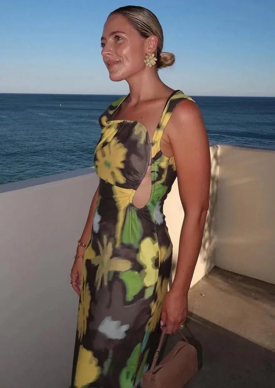 Wynn Hamlyn Ella Maxi Dress Acid Flowers Size AU 8 photo 2