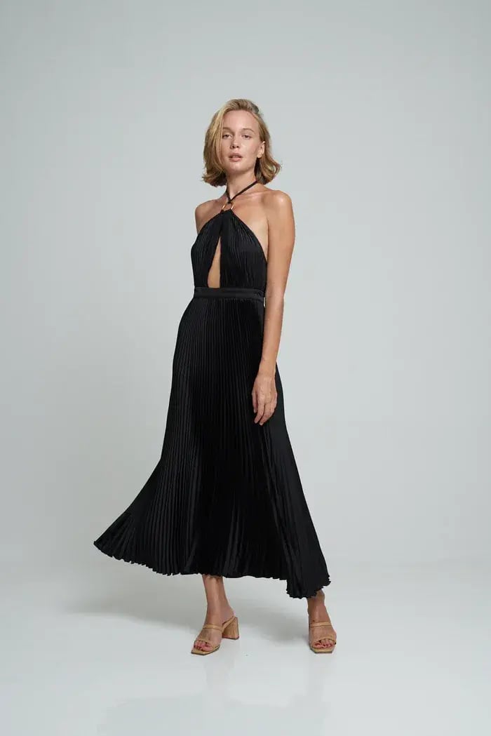 L'Idee Woman Reveil Gown Noir Size 10 photo 2