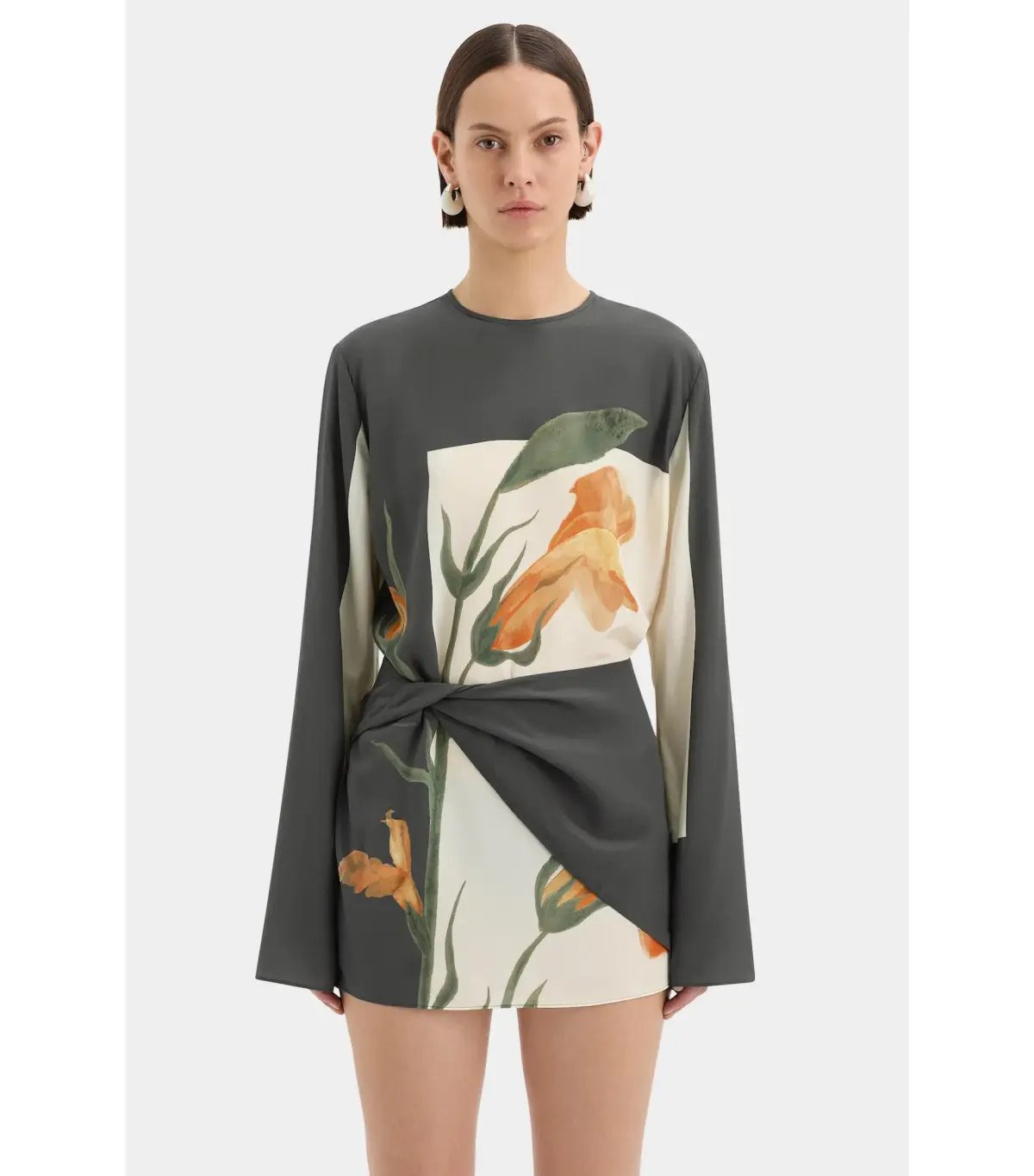 Sir the Label Constance Twist Mini Dress Iris Floral Size 0 / AU 6 photo 3