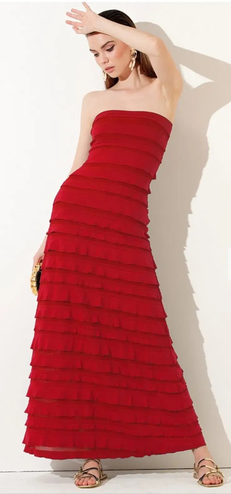 Sacha Drake Maddison Strapless Dress Red Size 14 photo 4
