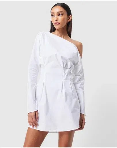 Mossman Homage Mini Dress White Size 12 photo 2