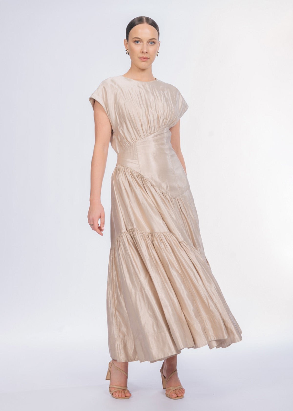 Serendipity Reflection Midi Dress in Champagne photo 5
