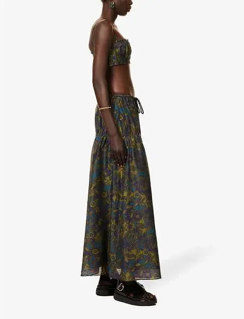 Sir the Label Valerie Ruched Multi Floral Top & Skirt Set size 2 photo 3
