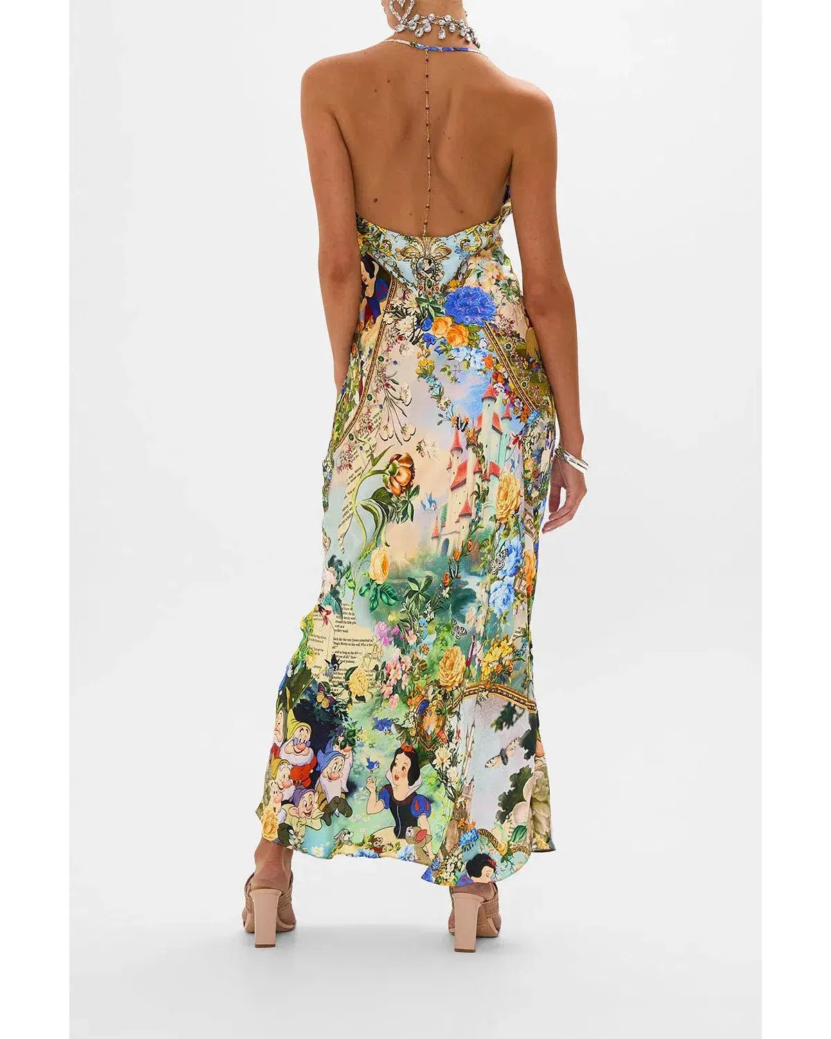 Camilla Chain Detail Slip Dress Multi Size 8 photo 2