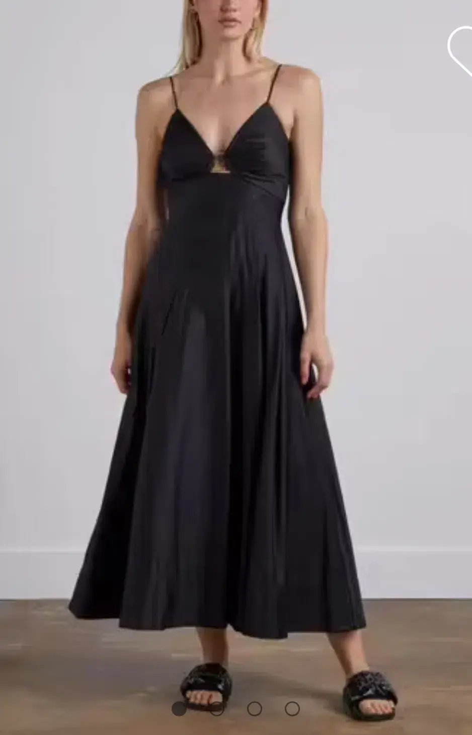 Aje Solstice Strappy Ring Midi Dress Black Size 10 photo 2