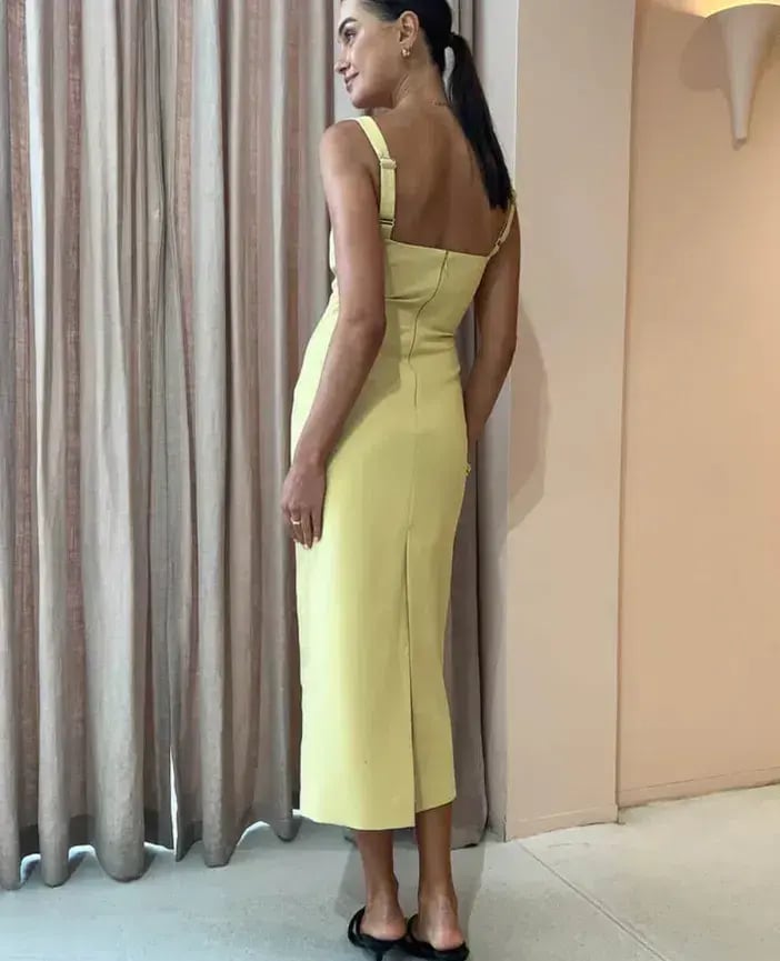 Camilla And Marc Brixton Dress Mustard Yellow Size 8 photo 3