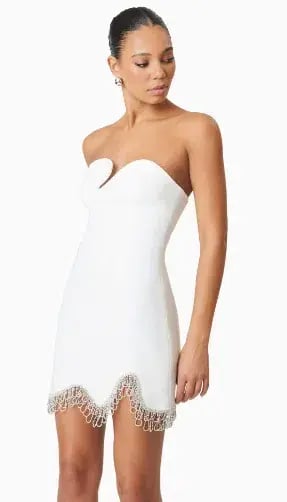 Elliatt Delia Party Mini Dress in White Size 8 photo 5
