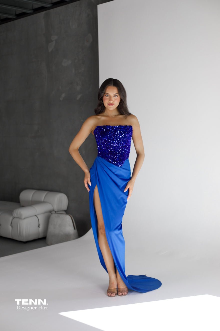 Lia Stublla Diour Embellished Gown - Cobalt Blue photo 2