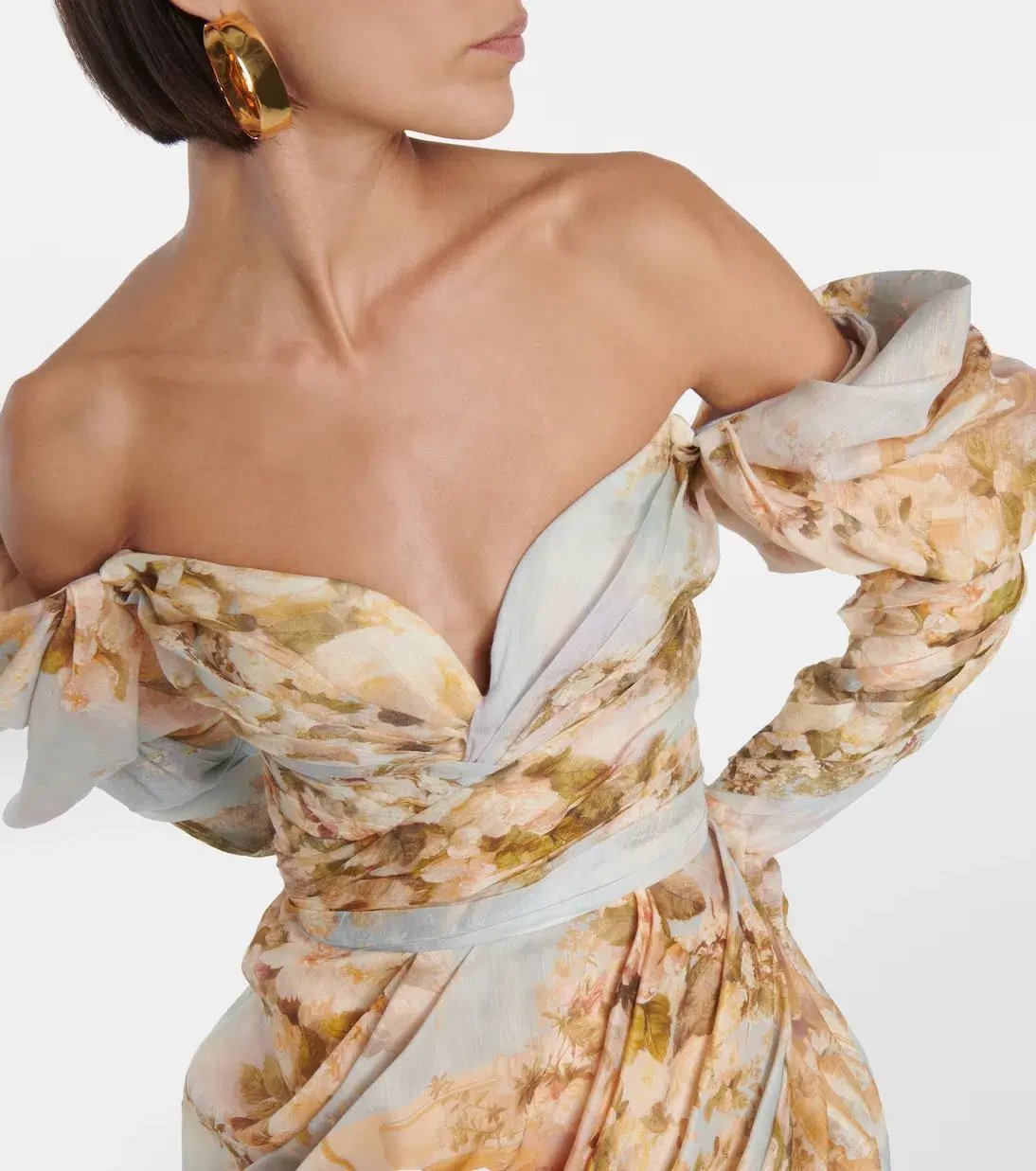Zimmermann Luminosity Drape Dress Print Size 10 photo 4