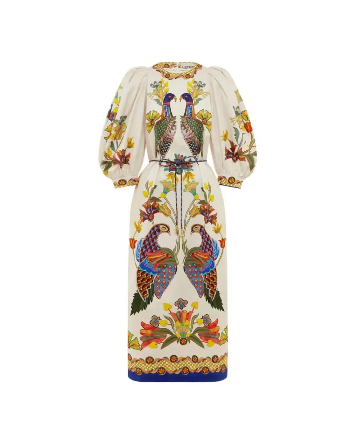 Alemais Effie Puff Sleeve Midi Dress Multi Size AU 12 photo 4