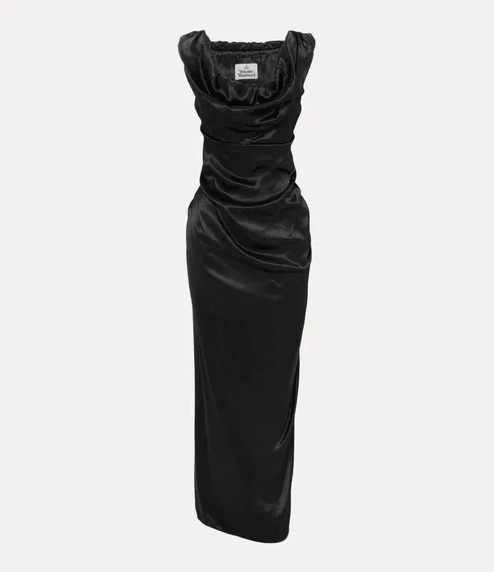 Vivienne Westwood Long Ginnie Pencil Maxi Dress Black Size AU 10 photo 4