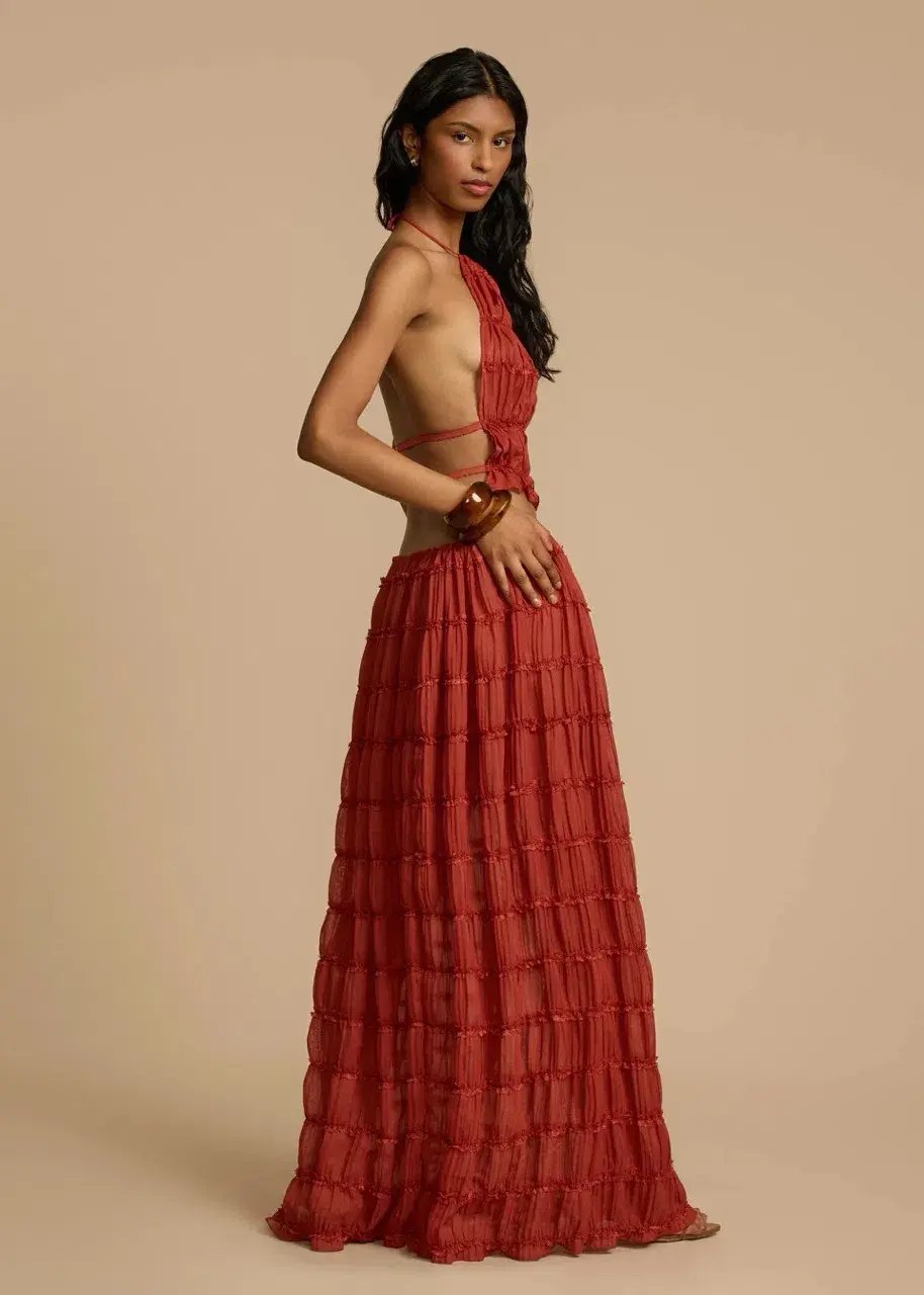 Arcina Ori Juliette Halter Set Red Size S / AU 8 photo 4