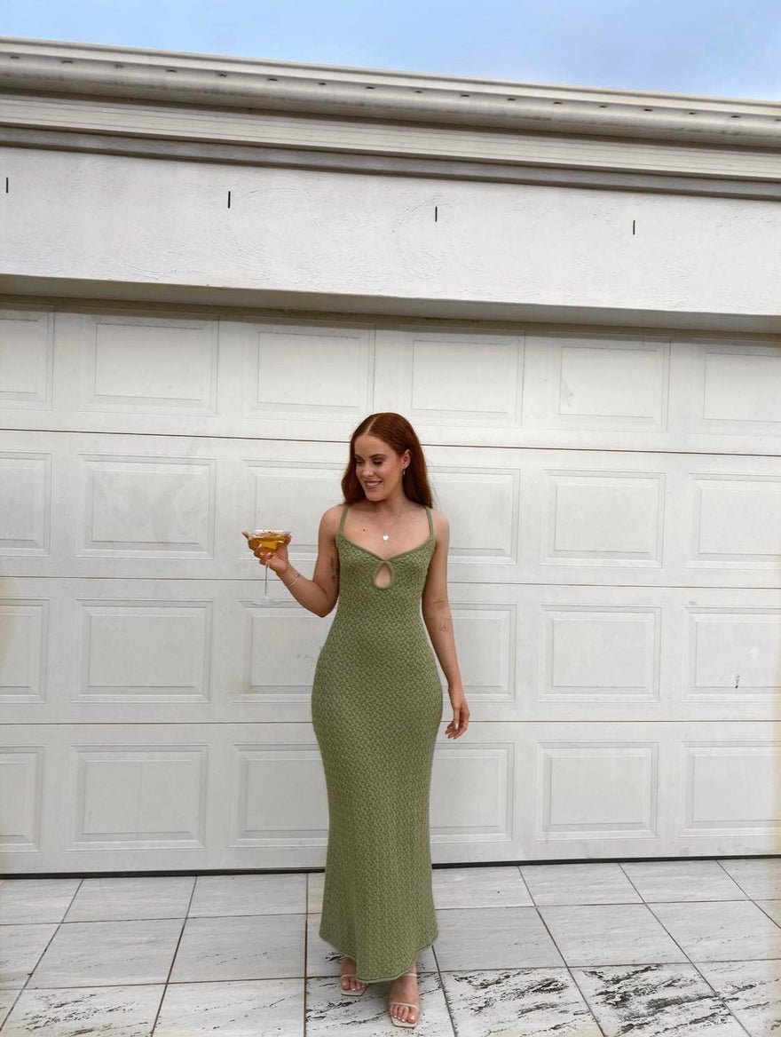 Bec & Bridge Effie Knit Key Maxi Dress in Sage photo 2