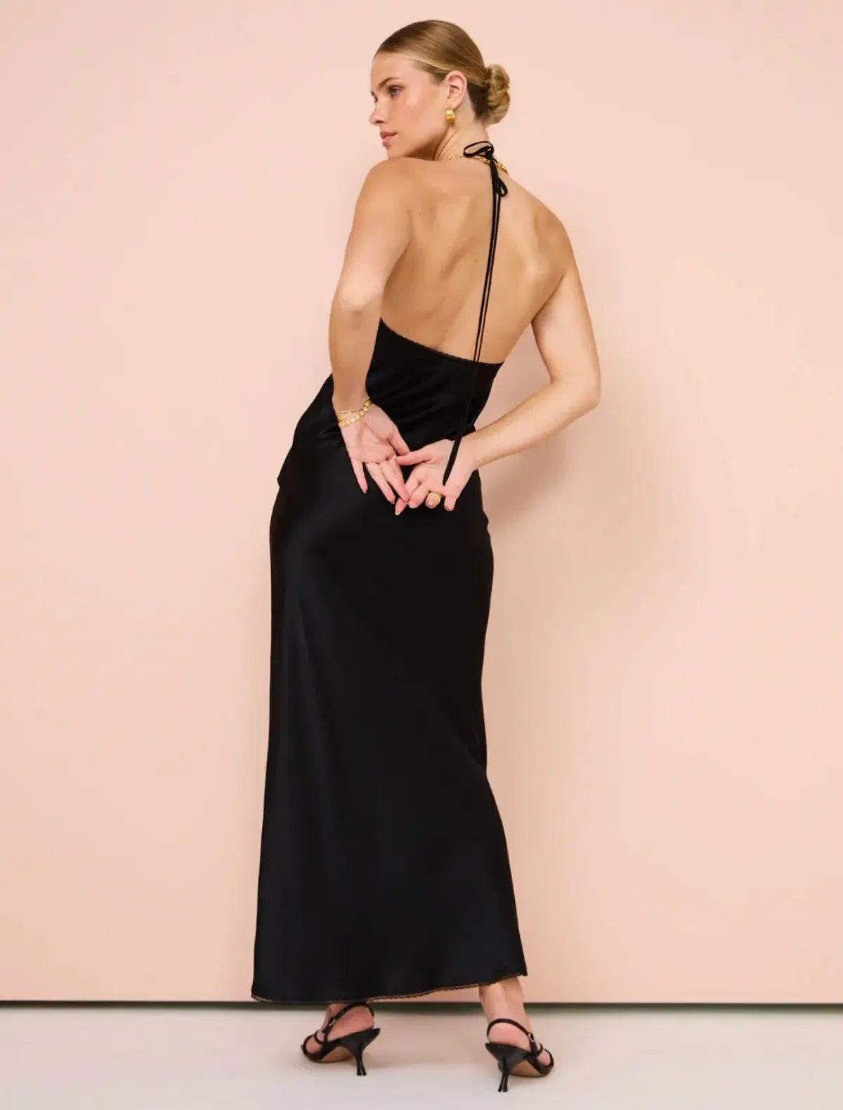 Sir The Label Aries Halter Gown In Black Size 2 / AU 10 photo 3