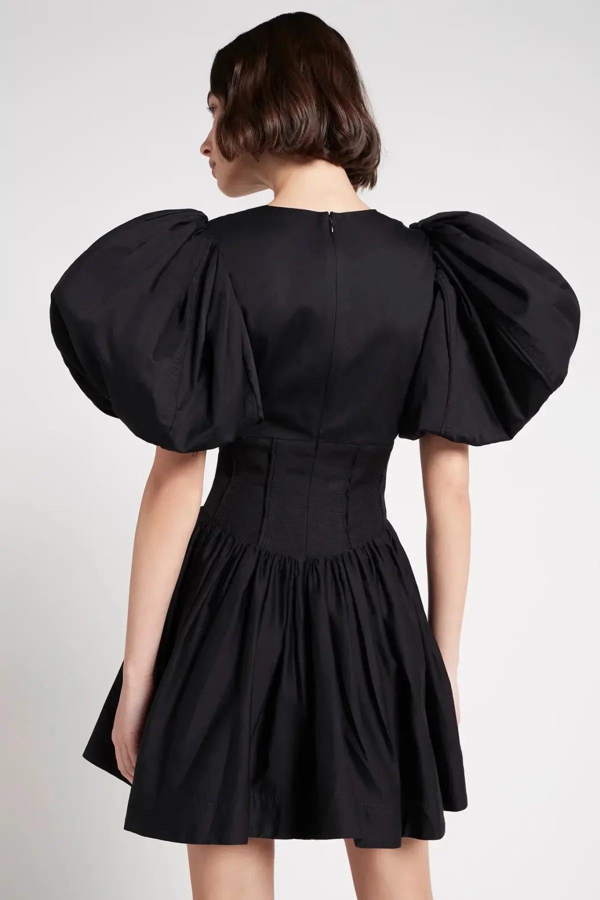 Aje Gianna Puff Sleeve Mini Dress Black Size 12 photo 3