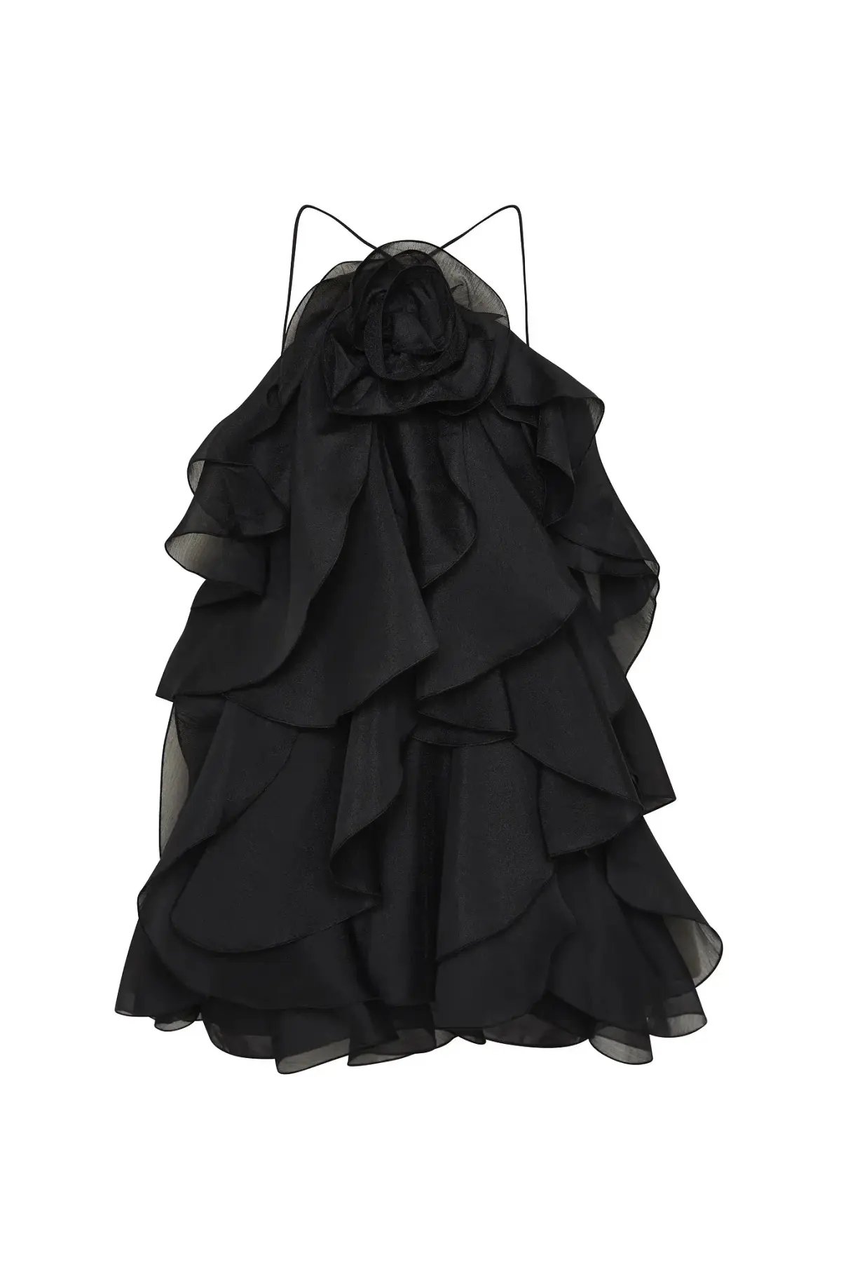 Aje Pandorea Layered Mini Dress Black Size AU 8 photo 4