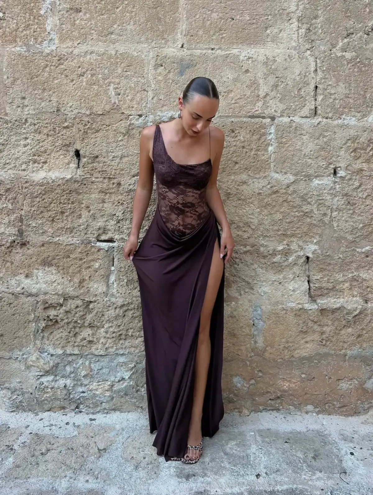 Natalie Rolt Sloane Dress Maxi Espresso Size AU 6 photo 2