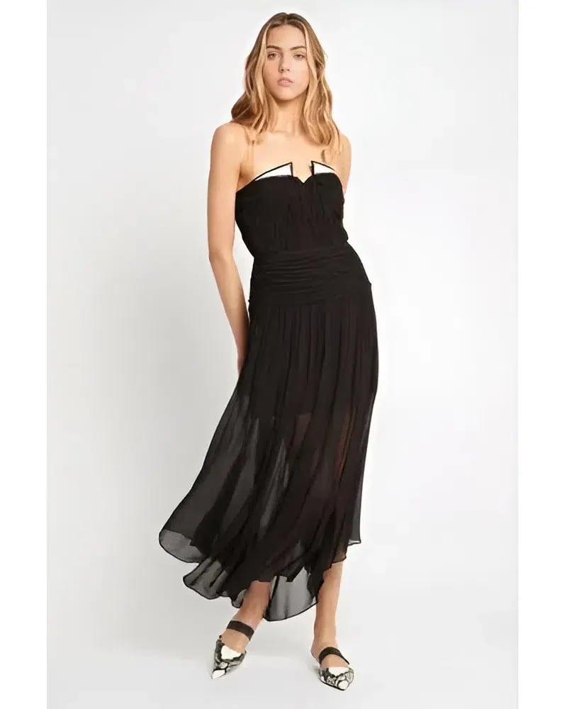 Sass & Bide Sweet Valentina Boho Midi Dress in Black Size AU 8 photo 3
