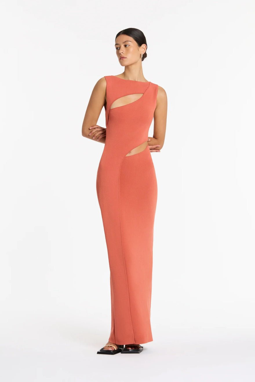 Sir The Label Nadja Cut Out Maxi Dress - Coral photo 2