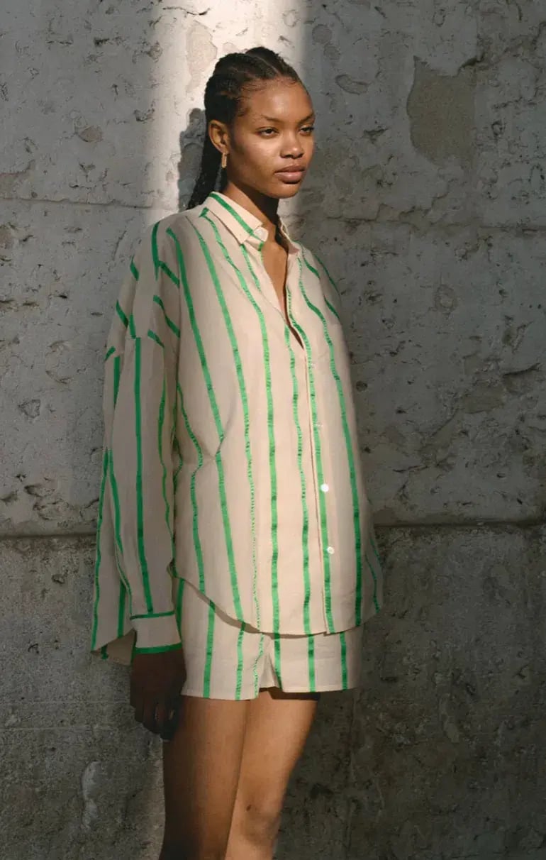 Blanca Fleur Shirt and Shorts Matching Set Green Print Size S/M / AU 8 photo 3