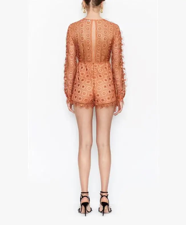 Alice McCall Send My Love Playsuit Orange Size 8 photo 4