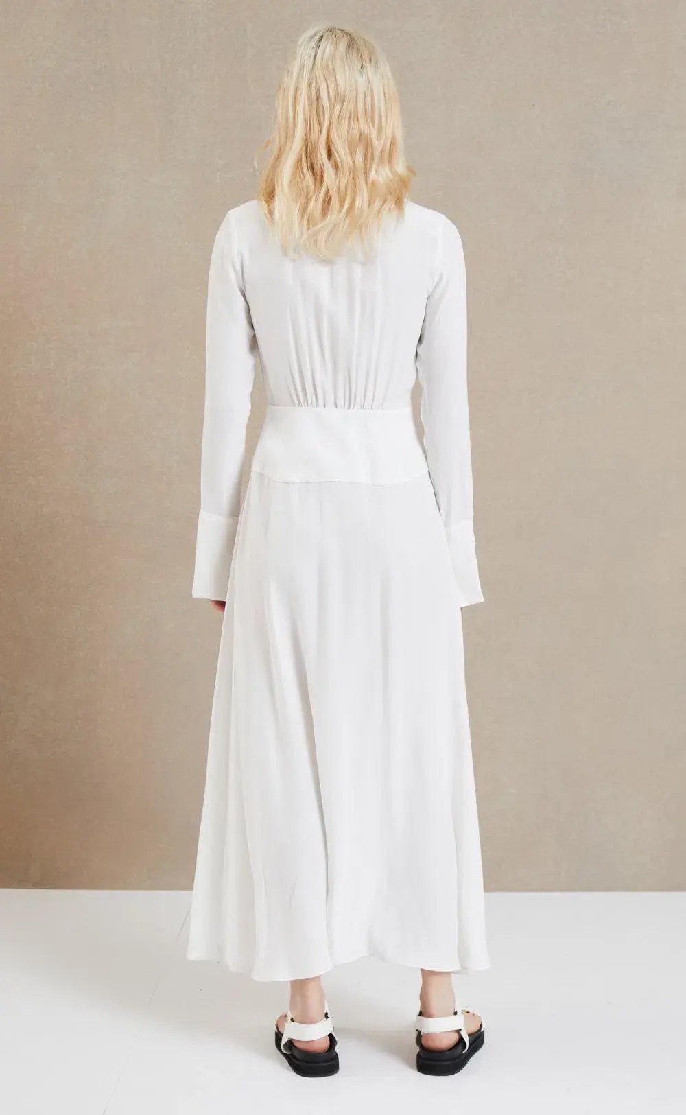 Bec & Bridge Raye Long Sleeve Maxi Dress Ivory Size 12 photo 3