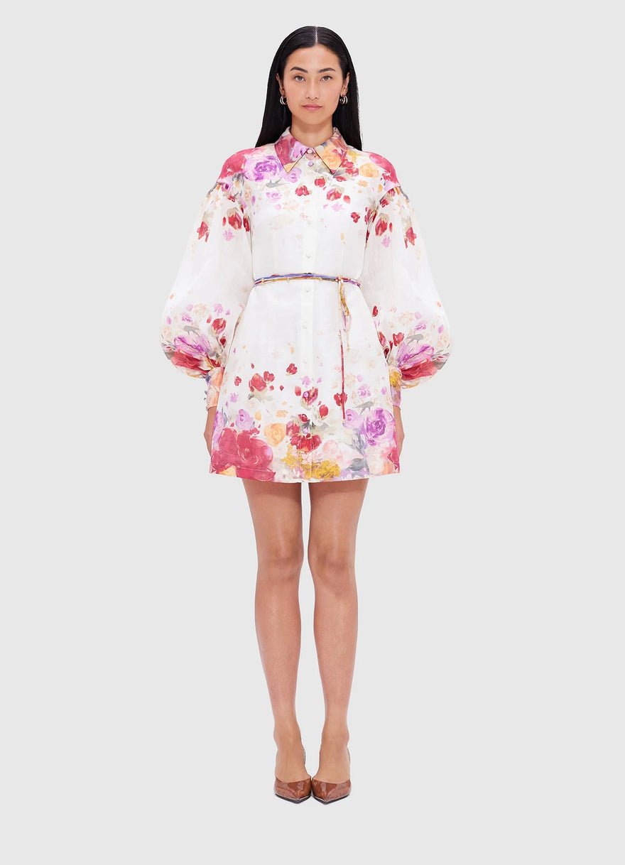 Leo Lin Juliana Shirt Mini Dress - Fleur Print photo 3