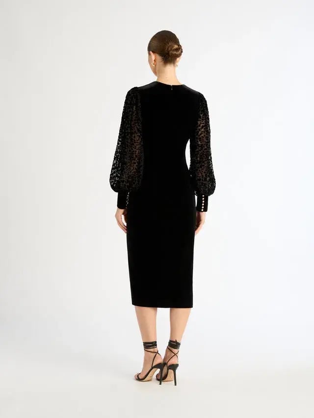 Sheike Elite  Midi Dress Black Size 12 photo 3