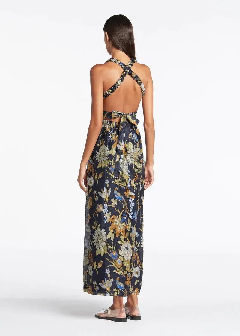 Sir The Label Lilian Cross Back Dress Delia Floral Print Size 8 photo 2