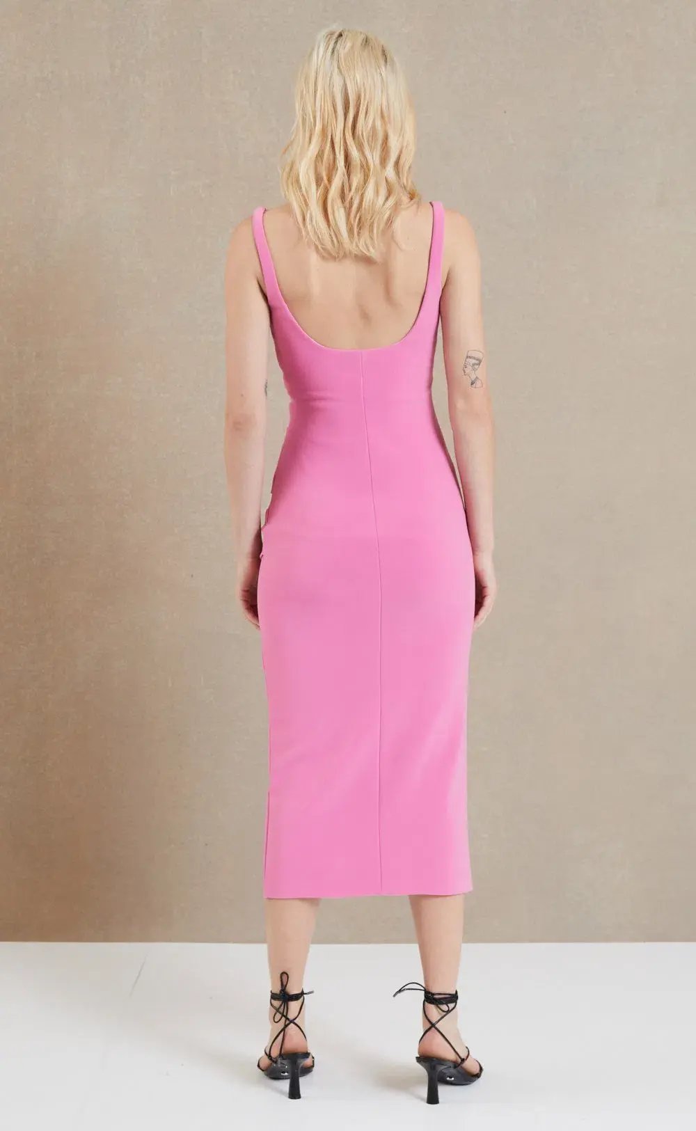 Bec & Bridge Karina Tuck Midi Dress Pink Size 8 photo 5